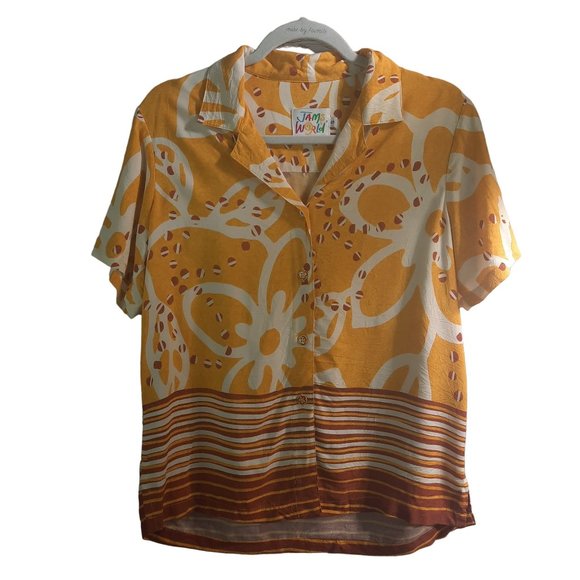 Vintage Jams World Hawaiian Printed Short Sleeve Shirt - Picture 3 of 14
